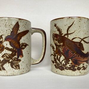 Otagiri-Style Speckled Brown Ceramic Mug Set